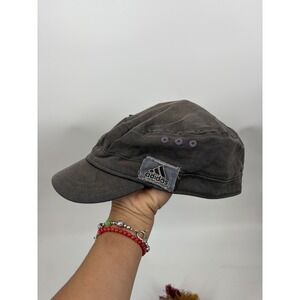 Adidas Cadet Cap Mens SM Gray Climalite Military Field Hat Distressed